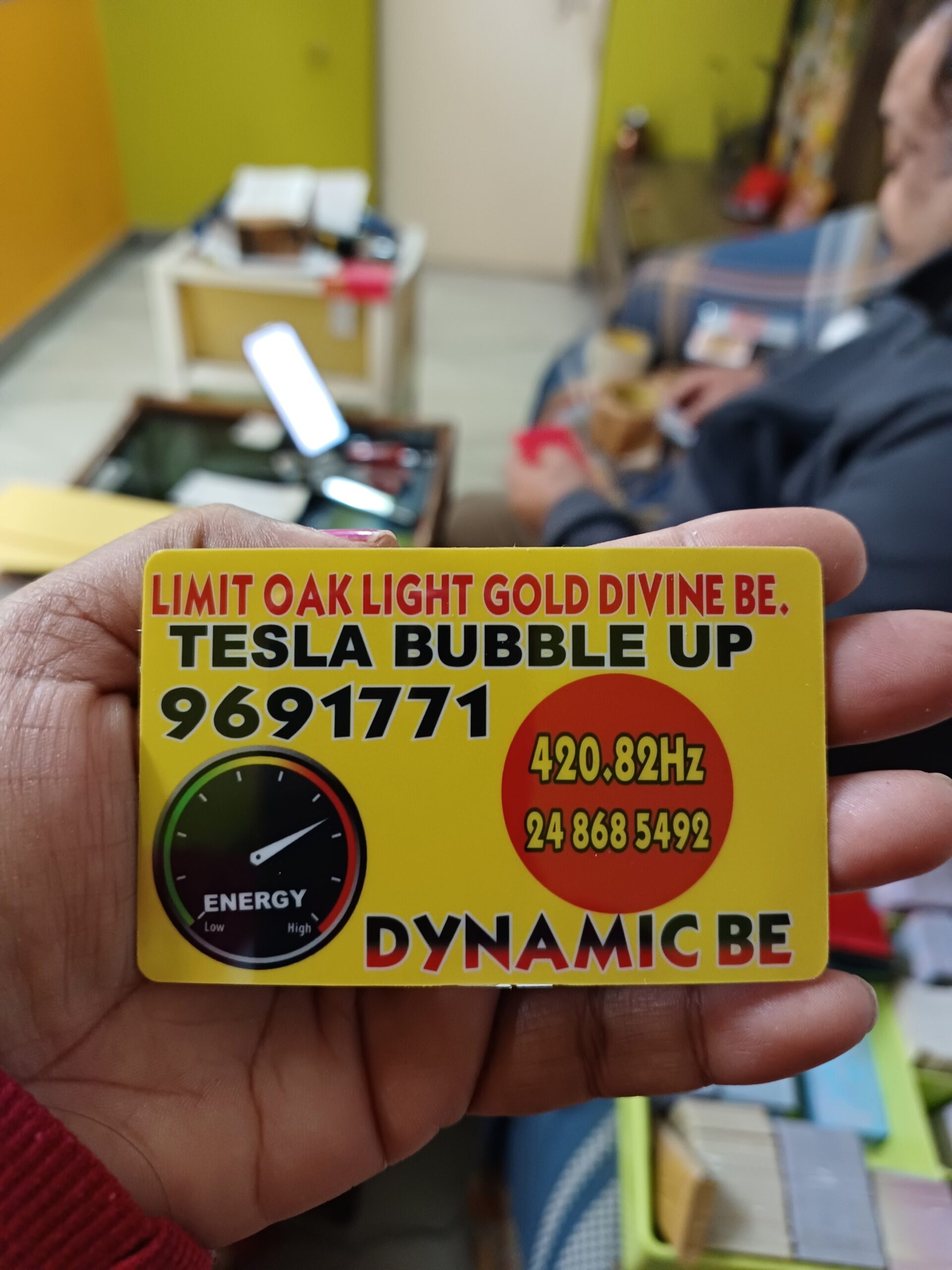 Energy booster card