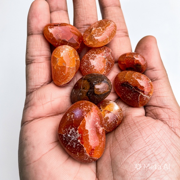 Red Carnelian Tumbles – 4 Piece